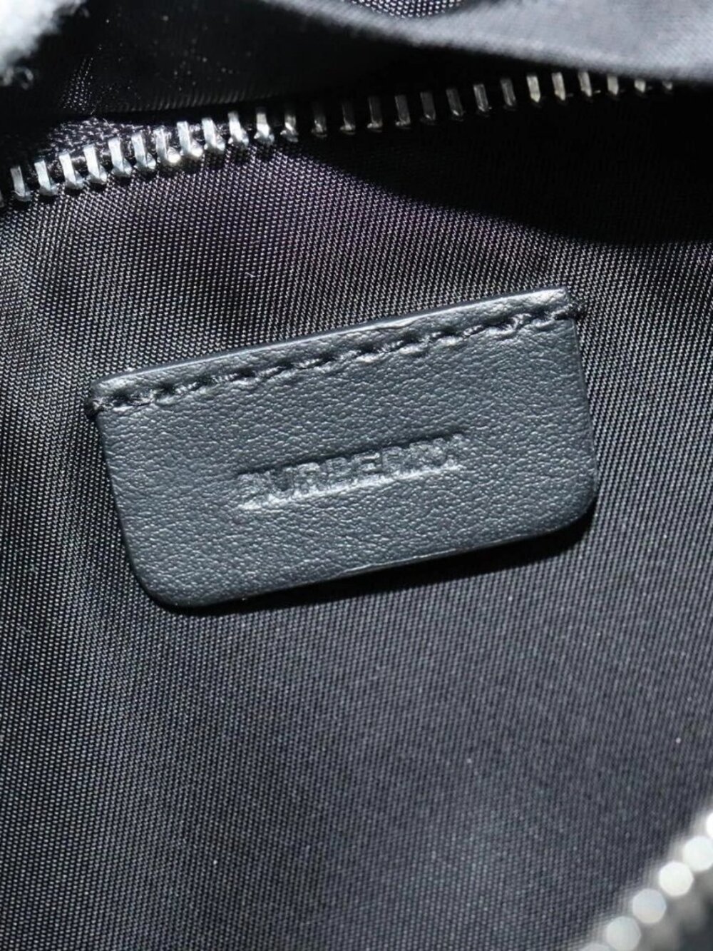 BURBERRY Pouch Nylon Black Silver - Picture 11 of 16